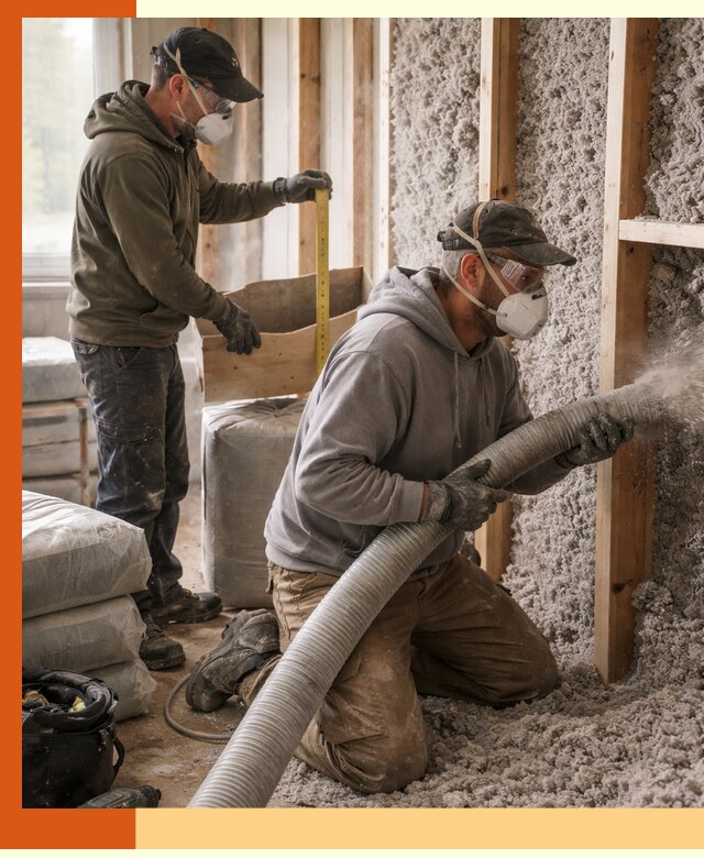 Утепление таунхауса эковатой в Краснокаменске для максимально теплых стен