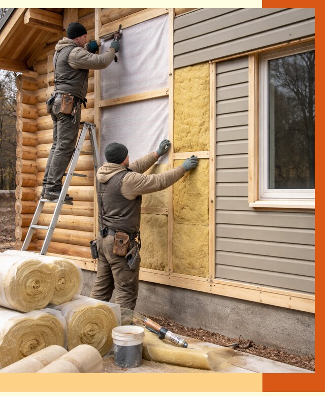 Утепление деревянного дома в Краснокаменске от 6337 руб./м2 — заказать работы | ТепломастерКсн