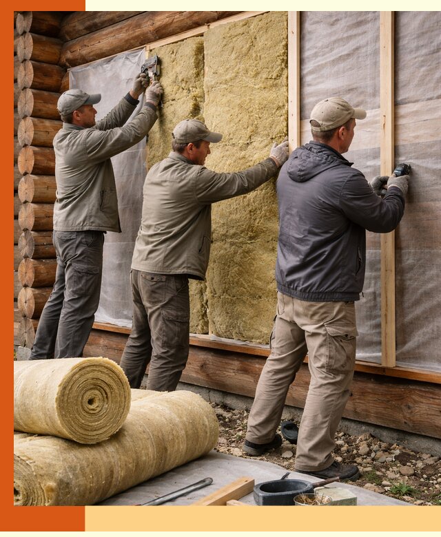 Утепление деревянного дома в Краснокаменске эффективными технологиями