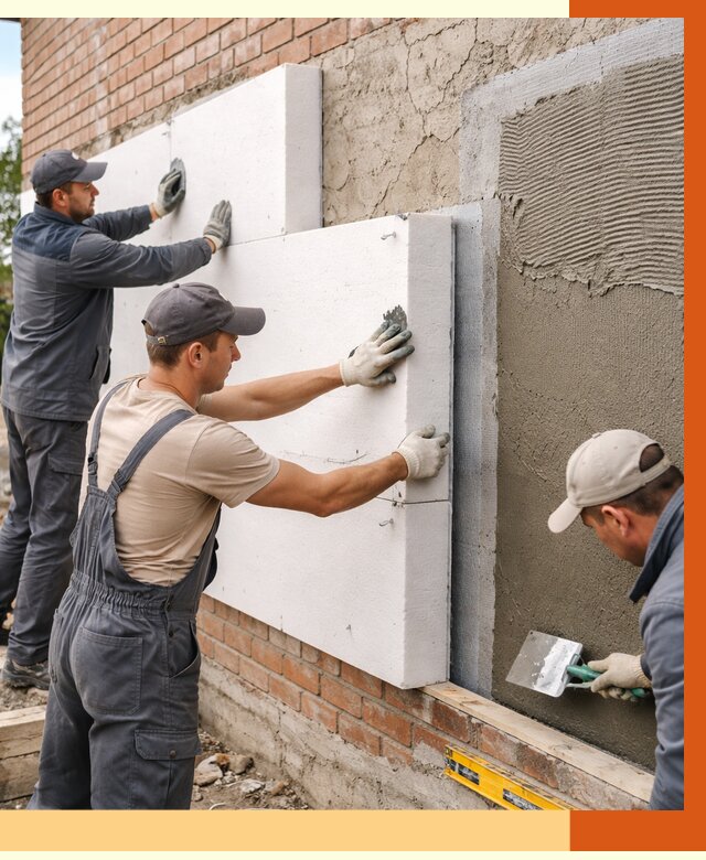 Утепление кирпичного дома в Краснокаменске от 4293 руб. под ключ | ТепломастерКсн