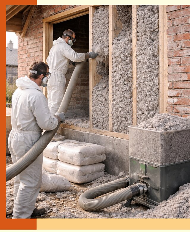 Утепление кирпичного дома эковатой в Краснокаменске