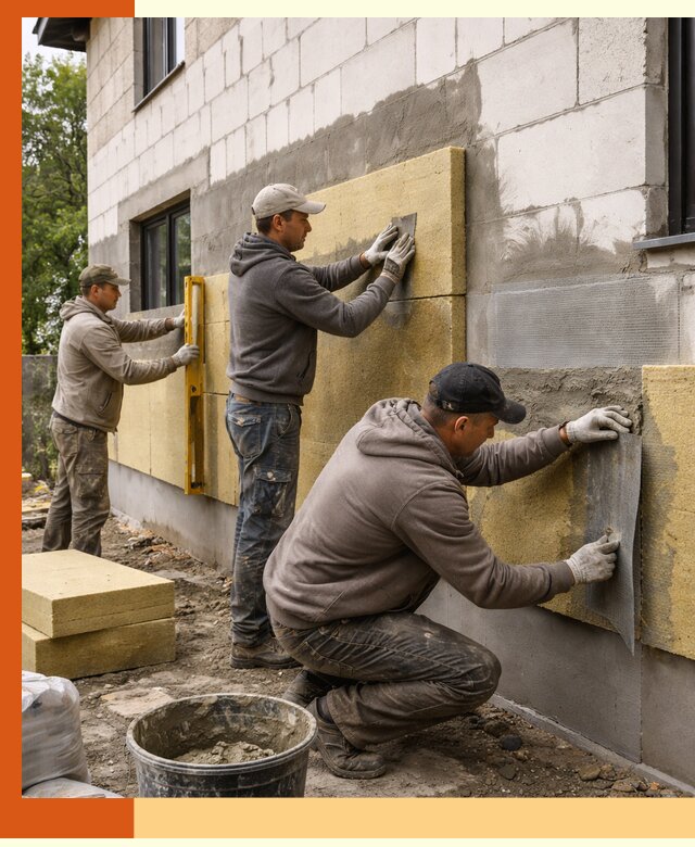 Утепление дома из газобетона в Краснокаменске качественно и долговечно