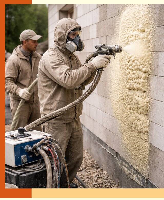 Утепление дома из газобетона ППУ в Краснокаменске — надежная теплоизоляция