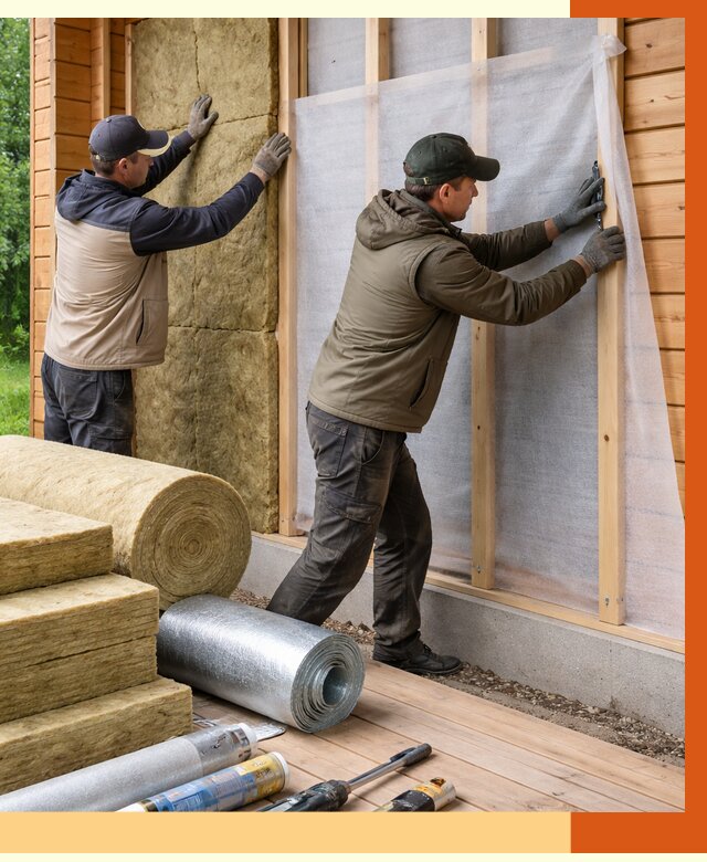 Утепление дома из двойного бруса в Краснокаменске от 4906 руб./м² — ТепломастерКсн под ключ