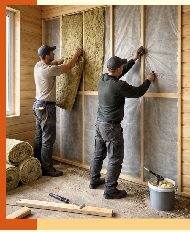 Утепление дома из минибруса в Краснокаменске: комплексные теплоизоляционные работы