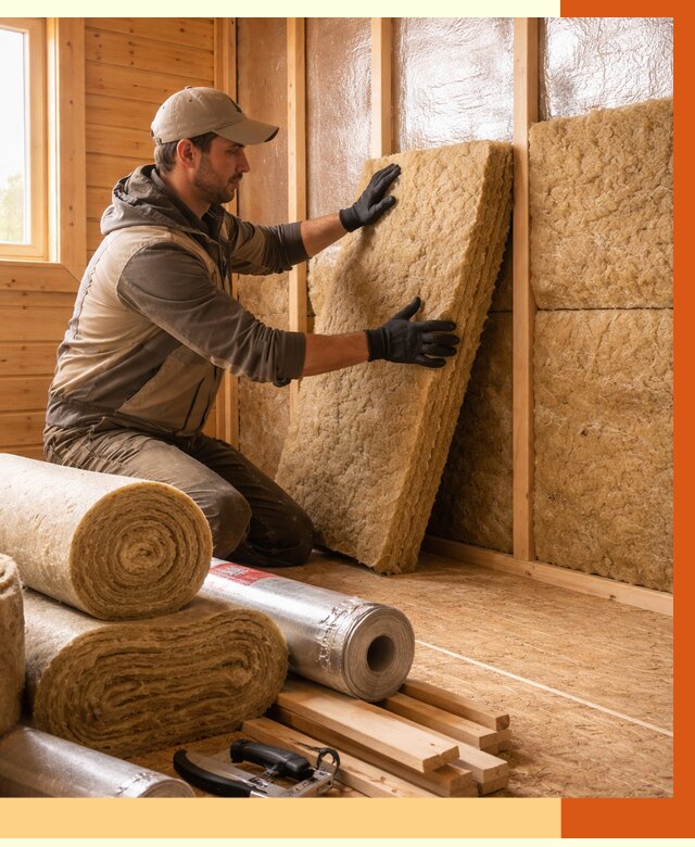 Утепление бани в Краснокаменске под ключ от 4599 руб./м2 — утеплить потолок, пол и стены | ТепломастерКсн