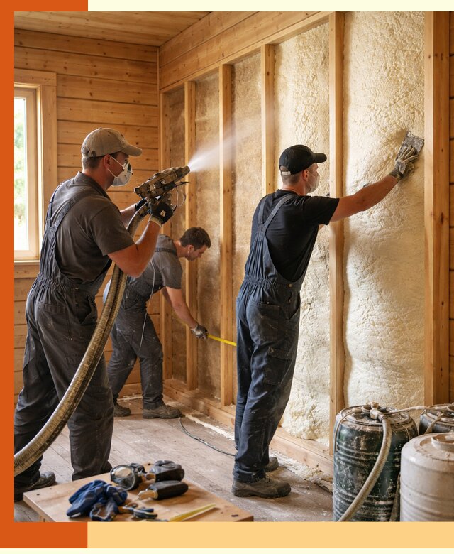 Утепление бани пенополиуретаном (ППУ) в Краснокаменске