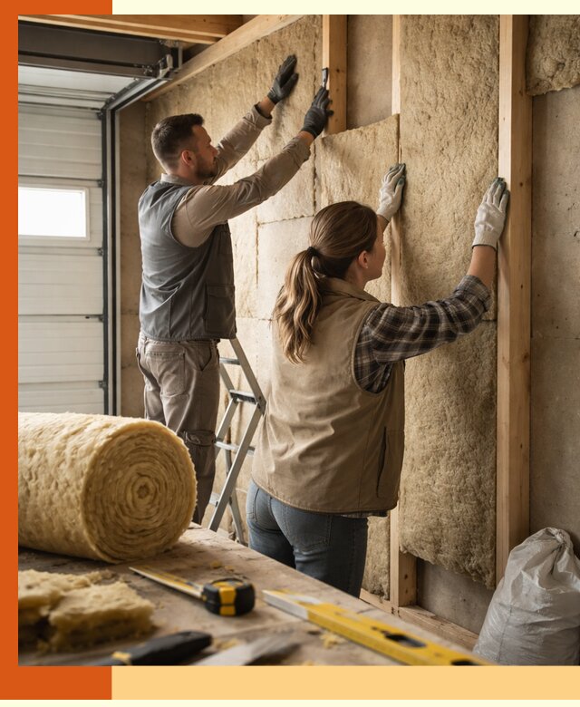 Утепление гаража изнутри в Краснокаменске: быстро и надежно