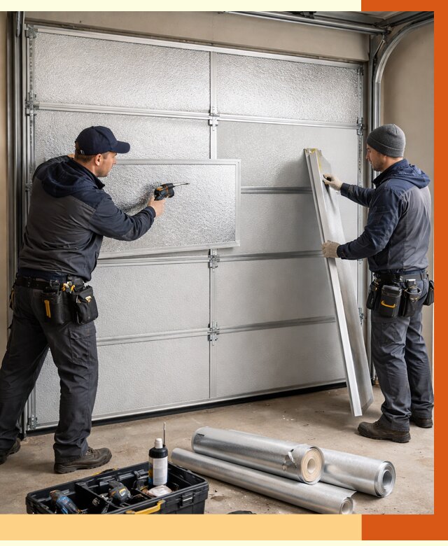 Утепление гаражных ворот в Краснокаменске от 8023 руб/м2 — надежно и быстро | ТепломастерКсн