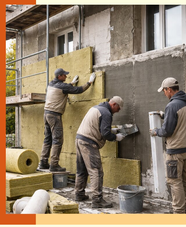 Утепление фасада зданий и домов в Краснокаменске