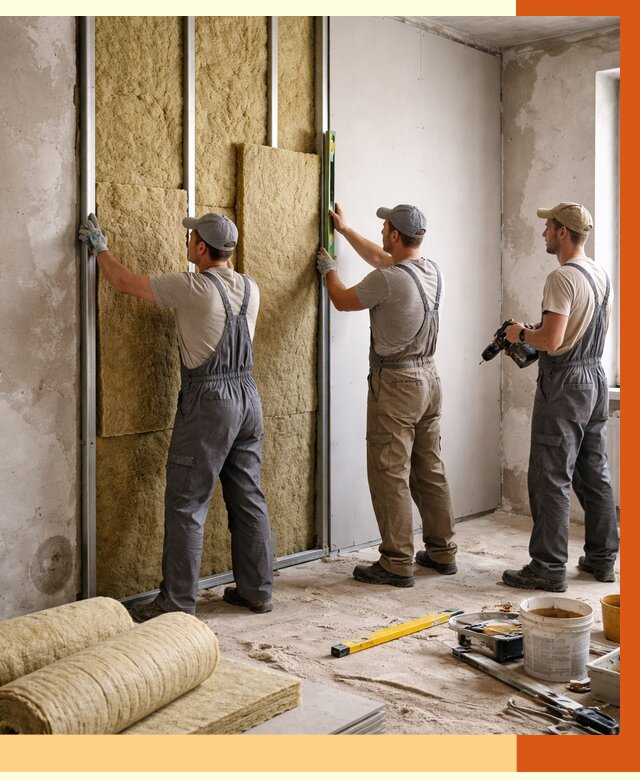 Утепление стен изнутри в Краснокаменске от 2300 руб/м² под ключ | ТепломастерКсн