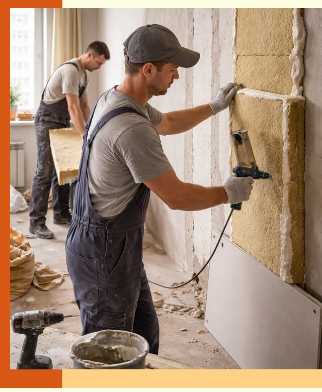 Утепление стен изнутри в Краснокаменске — качественно и эффективно