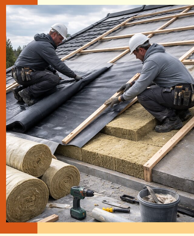 Утепление крыши снаружи в Краснокаменске: профессиональная теплоизоляция
