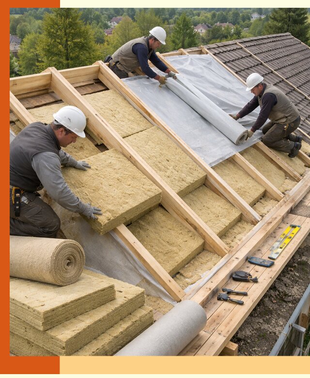 Утепление скатной крыши в Краснокаменске качественно и надёжно