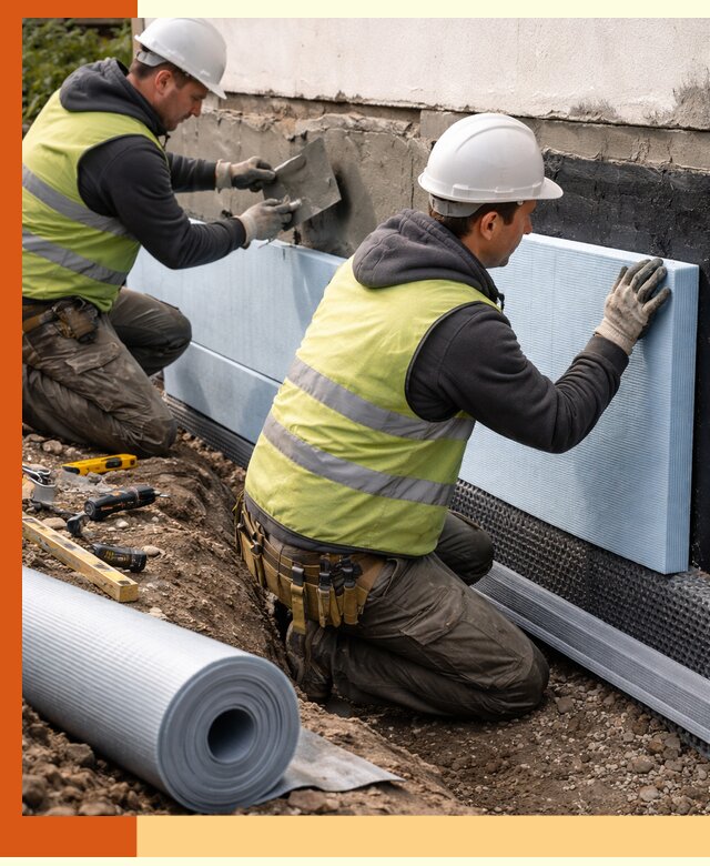 Утепление фундамента снаружи в Краснокаменске — профессиональная теплоизоляция