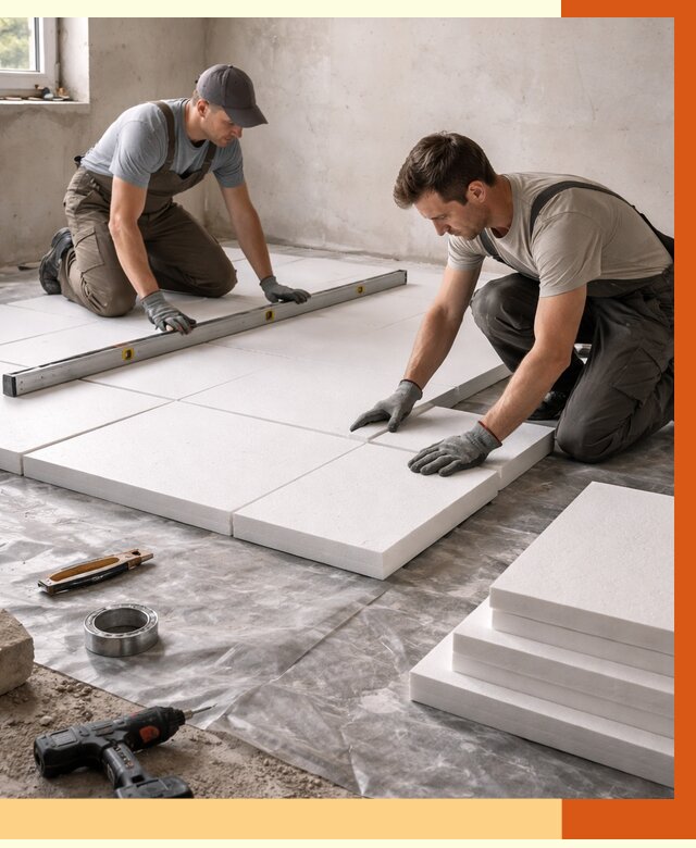 Утепление бетонного пола в Краснокаменске от 2555 руб/м2 — монтаж и цена | ТепломастерКсн