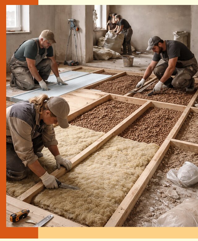 Утепление перекрытий жилых и промышленных зданий в Краснокаменске