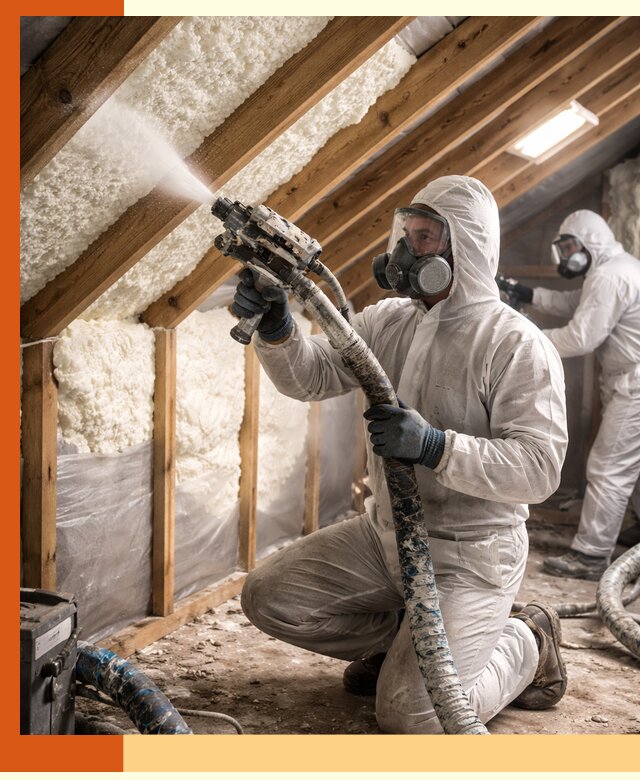 Утепление чердака пенополиуретаном (ППУ) в Краснокаменске