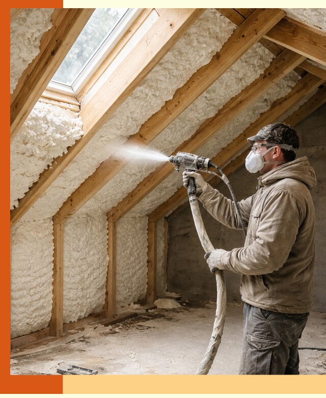 Утепление мансарды ППУ в Краснокаменске быстро и надежно