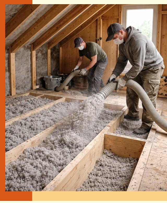 Утепление мансарды эковатой в Краснокаменске с гарантией качества