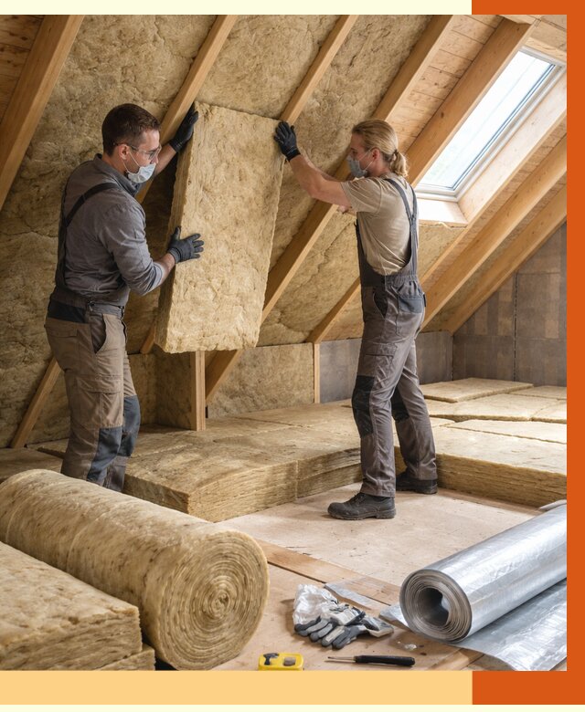 Утепление мансарды минватой в Краснокаменске от 4293 руб./м2 — монтаж и пароизоляция | ТепломастерКсн