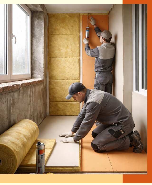 Утепление лоджии под ключ в Краснокаменске от 6644 руб/м2 — комплексное решение | ТепломастерКсн