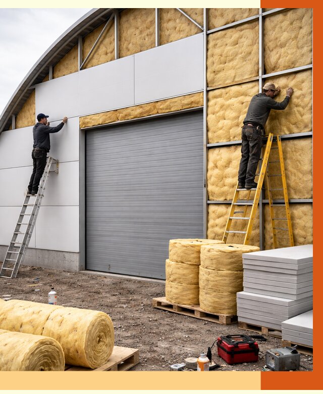 Утепление ангара пенополиуретаном в Краснокаменске от 7359 руб./м² — комплекс от ТепломастерКсн