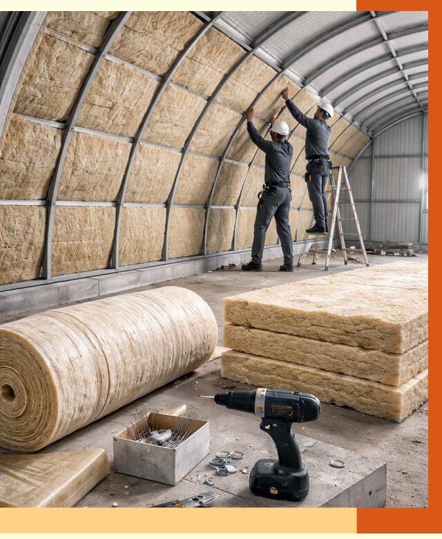 Утепление арочного ангара в Краснокаменске от 3271 руб./м2 под ключ | ТепломастерКсн