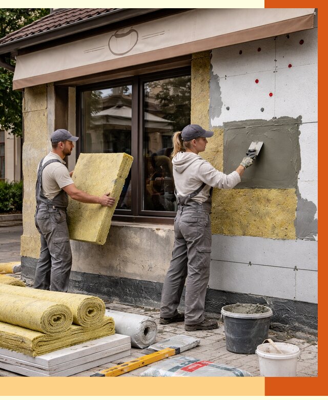 Утепление кафе в Краснокаменске от 4293 руб/м2 — комплексно под ключ | ТепломастерКсн