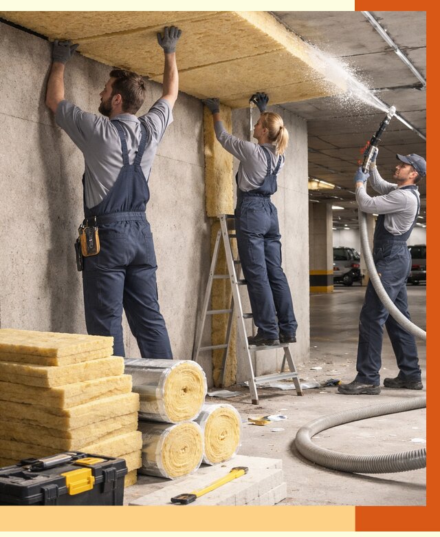 Утепление паркинга в Краснокаменске от 6950 руб./м2 — работы под ключ | ТепломастерКсн