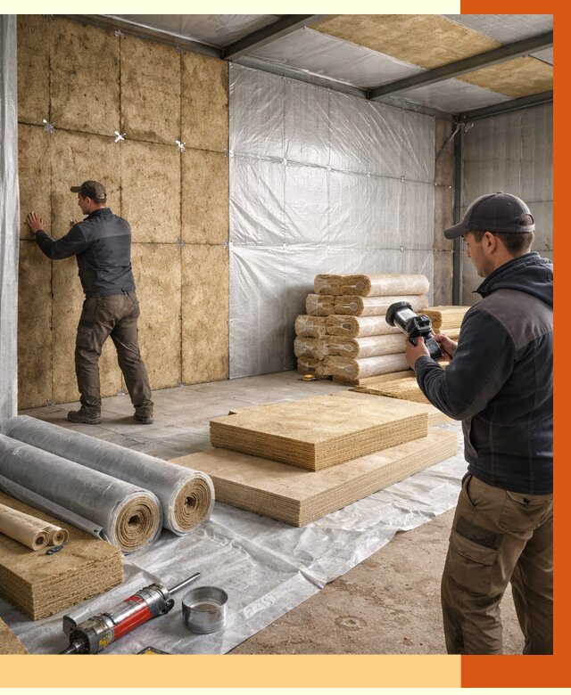 Утепление теплого склада в Краснокаменске под ключ от 11754 руб/м² | ТепломастерКсн