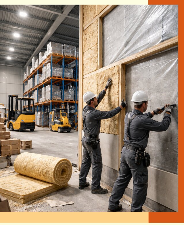 Утепление склада с техникой в Краснокаменске от 4293 руб./м2 — комплексно под ключ | ТепломастерКсн