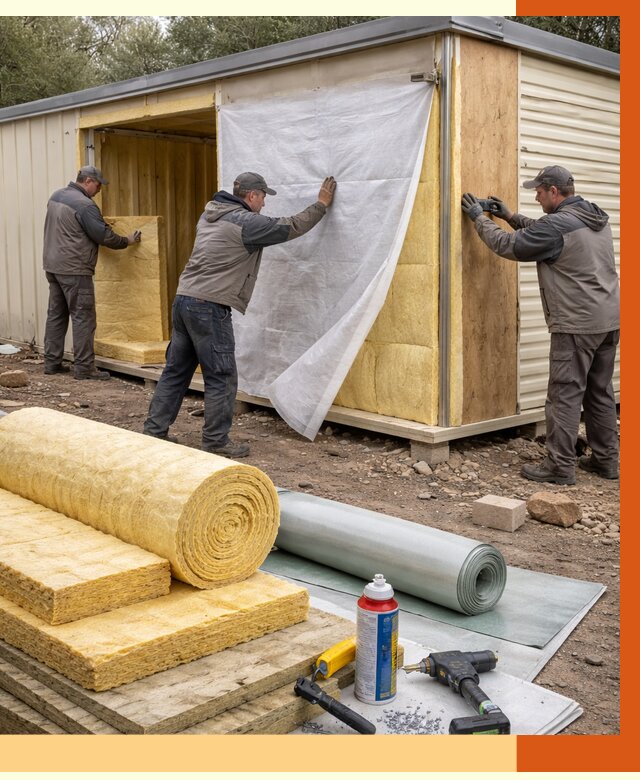 Утепление строительной бытовки в Краснокаменске от 12776 руб. под ключ | ТепломастерКсн