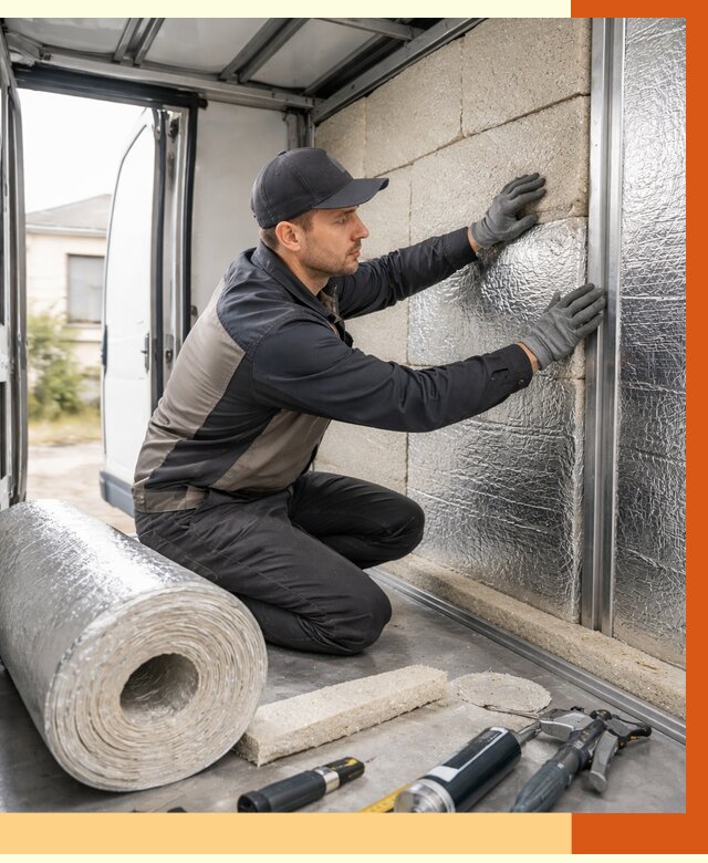 Утепление фургона рефрижератора в Краснокаменске от 12776 руб./м² под ключ | ТепломастерКсн