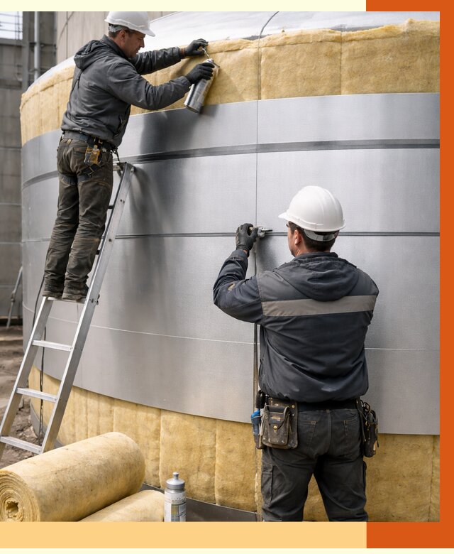 Утепление цистерны в Краснокаменске пенополиуретаном от 14820 руб. под ключ | ТепломастерКсн