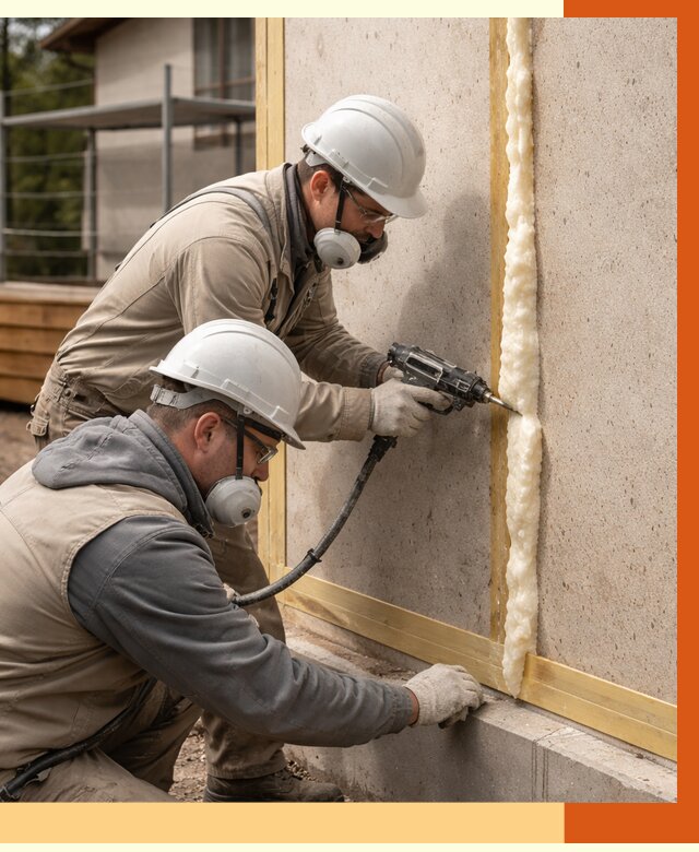 Утепление сип панелей ППУ в Краснокаменске от 4906 руб. под ключ | ТепломастерКсн