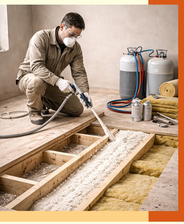 Заполнение полостей межэтажного перекрытия в Краснокаменске от 4293 руб. | ТепломастерКсн