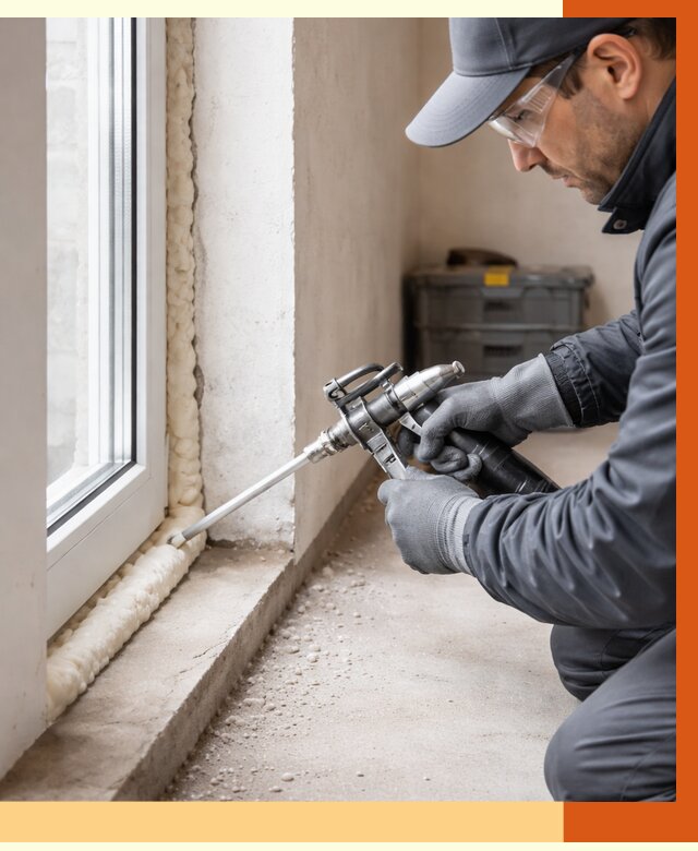 Герметизация стыков ППУ в Краснокаменске от 1686 руб. за м2 — утепление примыканий под ключ | ТепломастерКсн