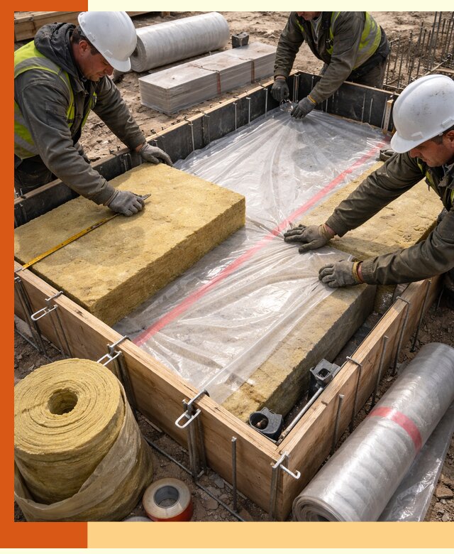 Теплоизоляция опалубки для строительства в Краснокаменске