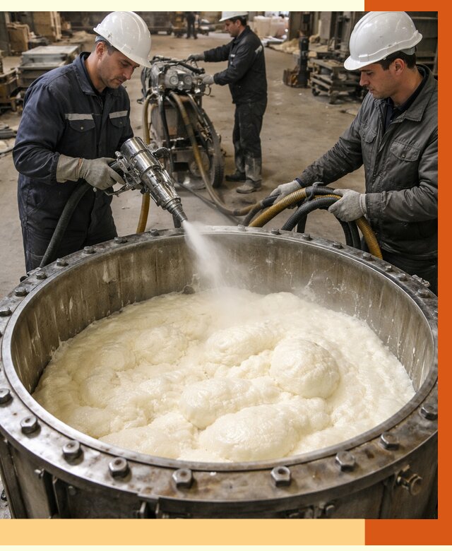 Заливка ППУ в емкости в Краснокаменске от 7410 руб. — утепление емкости под ключ | ТепломастерКсн