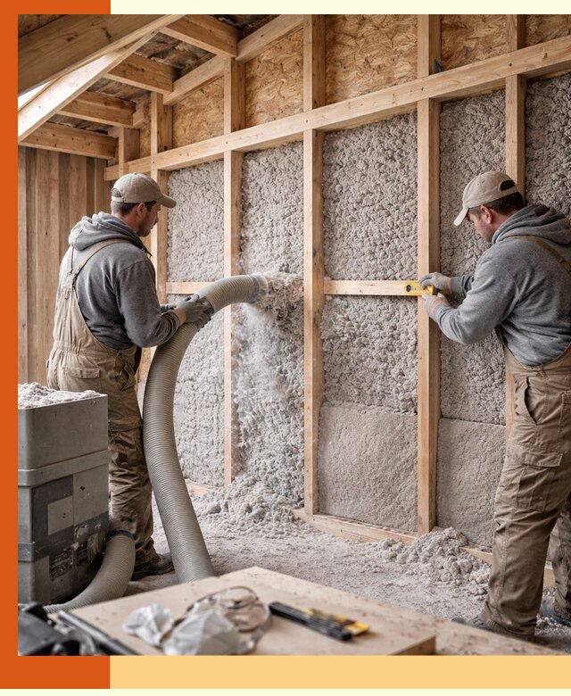 Утепление эковатой стен, потолков и перекрытий в Краснокаменске