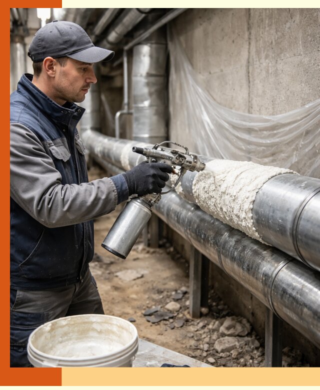 Утепление труб жидкой теплоизоляцией в Краснокаменске