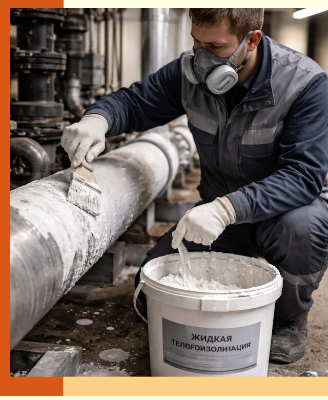 Утепление оборудования жидкой теплоизоляцией в Краснокаменске