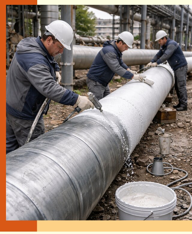 Утепление теплотрассы жидкой теплоизоляцией в Краснокаменске