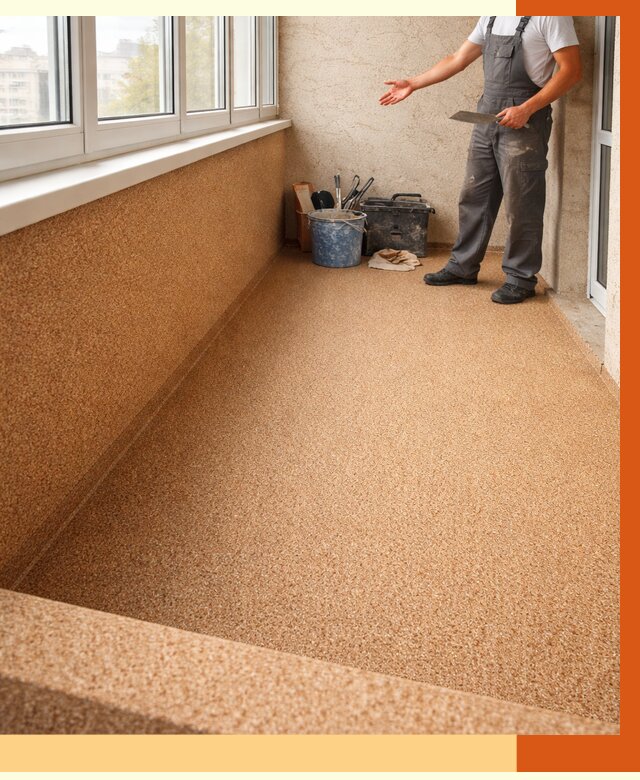 Утепление балкона жидкой пробкой в Краснокаменске от 3731 руб/м² под ключ | ТепломастерКсн