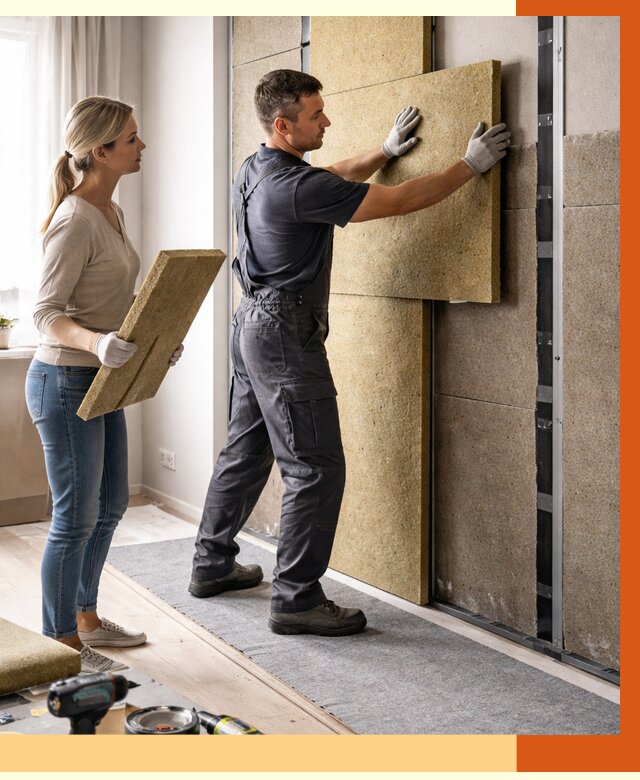 Профессиональная шумоизоляция квартиры в Краснокаменске от 7666 руб. за м2 | ТепломастерКсн