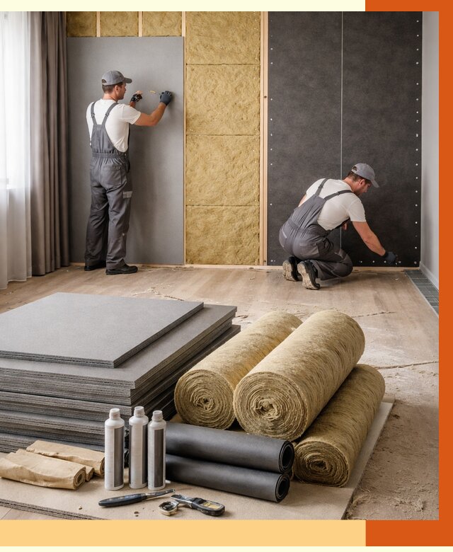 Шумоизоляция дома в Краснокаменске от 4599 руб/м2 — комплексная звукоизоляция под ключ | ТепломастерКсн