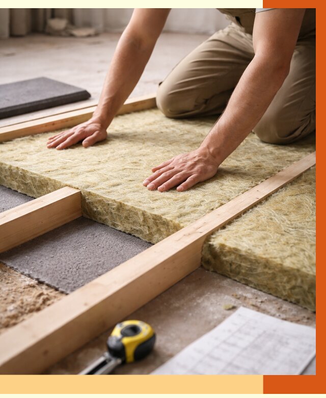 Шумоизоляция пола в Краснокаменске от 1278 руб./м² — профессиональная звукоизоляция | ТепломастерКсн