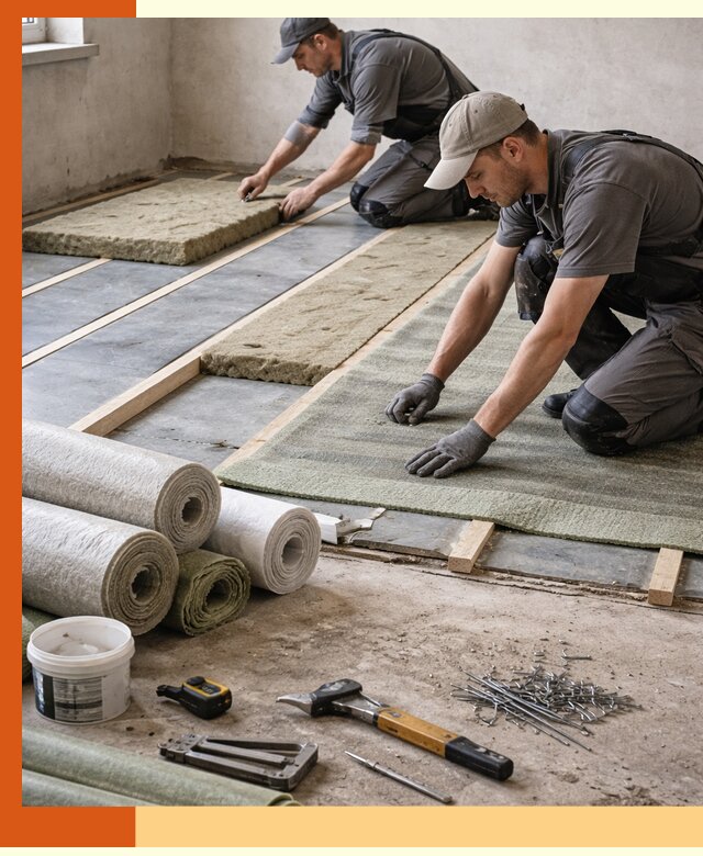 Шумоизоляция пола в Краснокаменске — профессиональная звукоизоляция помещений