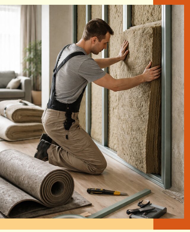 Шумоизоляция перегородок в Краснокаменске от 1686 руб. за м2 — ТепломастерКсн